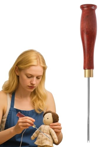 Gupcaqosjw Herramienta Para Rellenar Muñecos De Trapo | Utensilio Para Rellenar Peluches - Con Mango Ergonómico, Lezna Manual Multiusos Para Manualidades En Almohadas y Peluches