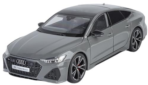 TAQCGH Modellino Realistico Auto Replica di Modello di Auto in Scala 27 Cm 1/18 for Audi RS7 Supercar in Miniatura con Chiave Remota Modellini di Veicoli A Motore in Scala(Chrome)