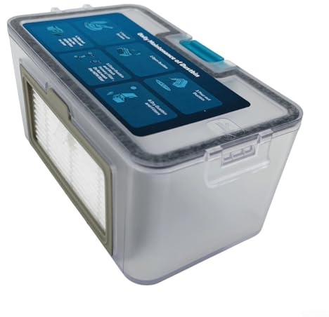 Cubo de basura de repuesto para Kilgone para G20 / Conga 999 / para aspiradora robot Conga M20, pared interior lisa del puerto de succión extendido