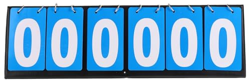 Ciieeo Tableau de Score de Tennis de Table Multifonction, 6 Chiffres, Bleu Intégral, en Plastique Solide, Affichage Clair pour Basketball, Badminton et Sports, Accessoire Arbitre