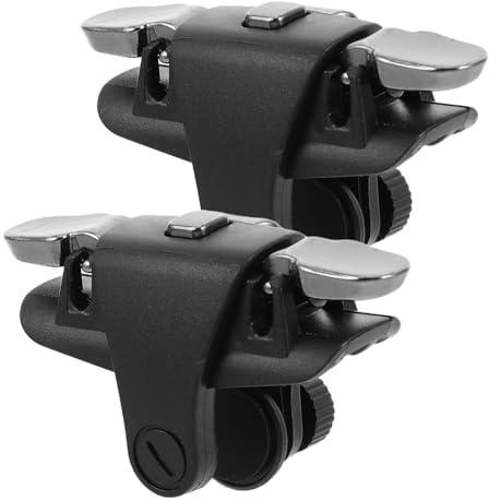 SHINEOFI 2 Pezzi Controller di Gioco per Cellulare con Grilletto Mobile in Lega di Zinco e Abs, Compatibile Smartphone, Design a Morsetto per Installazione Rapida, Gamepad Ergonomico per
