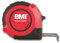 BMI twoCOMP 472 Taschenbandmaß (3 m, Breite 16 mm, Maßband mit Bandrücklauf + Stopper, mit Gürtelclip, Gehäuse aus ABS Kunststoff) 472341021M