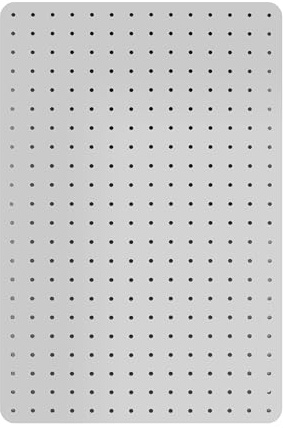 Cathedral Products Peg Board with 12 Hooks - White - 56x36cm