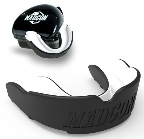 MADGON Mundschutz für ideale Atmung & leicht Anpassbar | Sport Zahnschutz für Kampfsport MMA Boxen Kickboxen - Erwachsene