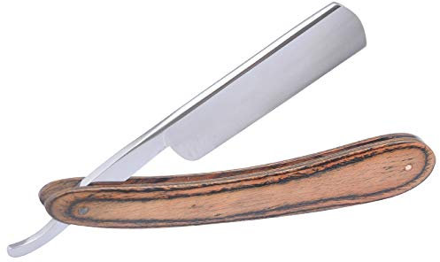 Profi Rasiermesser Rasur 2 Farbig Holz Griff Frisör Rust free Shaving Razor mit Etui Rasiermesser mit Hohlschliff und Klinge mit Goldätzung