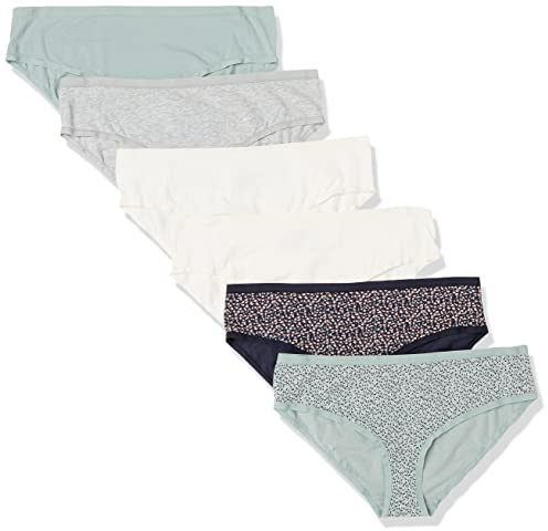 Amazon Essentials Women's Cotton Hipster Knickers (Available in Plus Size), Pack of 6, Animal, 16