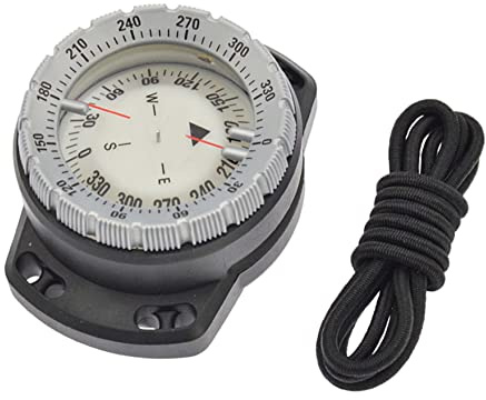Buceo De Buceo Surf De Muñeca Luminosa Muñeca Impermeable Navegación Submarina Brújula con Visiones Nocturnas Bungee Gris