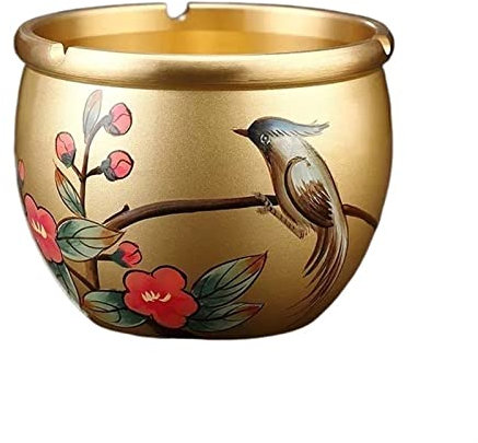 Cendrier de bureau exquis peint à la main cendrier de salon léger cendrier en cuivre de luxe cendrier ménage rétro cendrier à cigarettes pour décoration de bureau à domicile (couleur : A)