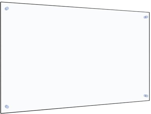 AUVYI Küchenrückwand aus Hartglas 100x60 cm Transparent Spritzschutz Glas Herd Spritzschutz Glas Spritzschutz Küche Glas Spritzschutz Hinter Herd Küchen Wandschutz Glasplatte Küche