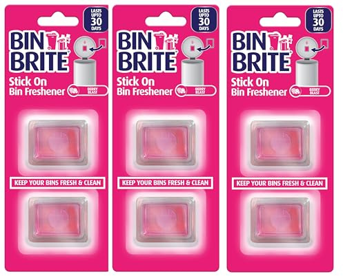2 Pack - On Bin Deodorisers - Stick on Bin Freshner - Berry Blast - Citronella & Lemongrass Scents by Bin Brite (1, Berry Blast)