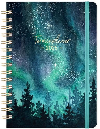 Kalender 2026 - Kalender 2026 Buchkalender von Jan. 2026 bis Dec. 2026, Terminplaner 2026 A5 mit Innentasche, Monatliche Registerkarten, Elastischer Verschluss, 21.3cm×15.7cm