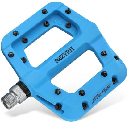 MZYRH Mountainbike-Pedale, 3 Lager rutschfeste leichte Nylon-Fahrrad-Plattform-Pedale für BMX MTB (Blau)