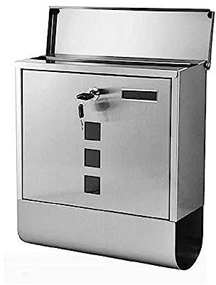 CBBZXUEWIT Cassetta Postale Cassetta Postale in Acciaio Inox 304 Cassetta Postale a Doppia Faccia Spazzolata con Finestra visibile Cassetta Postale Peso 3 kg Cassetta pacchi