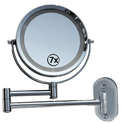 Lüllmann LED Schminkspiegel Make up Spiegel Kosmetikspiegel Beleuchtung 7-Fach 405262