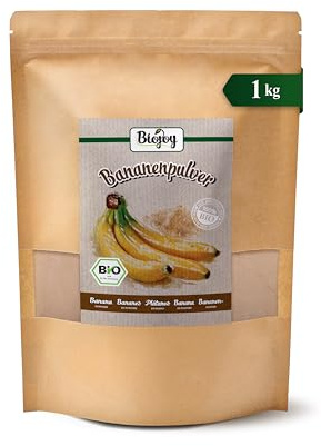 Biojoy Banana in Polvere BIO (1 kg), ideale per latte e frullati, senza additivi