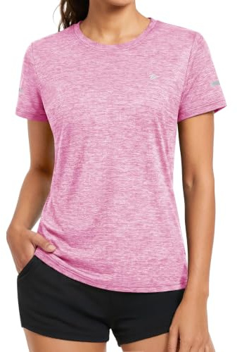 KEFITEVD T-Shirt Sport Respirant Dame Top Yoga Léger Sport Fille Top