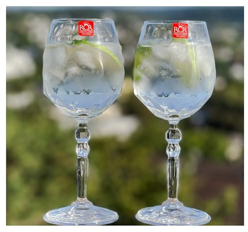Topkapi Gin Tonic Gläser Oslo Ole I 2 Stück I Spülmaschinenfest I Bleifreies Kristallglas I Bruchresistent I Made in Italy I ~535 ml I Exzellent für Gin Tonic, Aperol Spritz