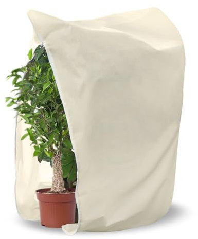 Protection hivernale pour plantes - Grande housse de protection antigel pour plantes en pot - 240 x 200 cm - Résistant à la déchirure et respirant - Protection des plantes d'hiver - Avec cordon de