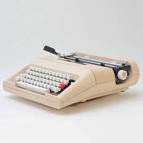 Vintage Typewriter, Manual Typewriter Portable Model, Sleek & Durable Type Writer Classic Word Processor -Typewriters For Writers，Retro Style Portable Typewriter，Flexible Button Classic Word Processor
