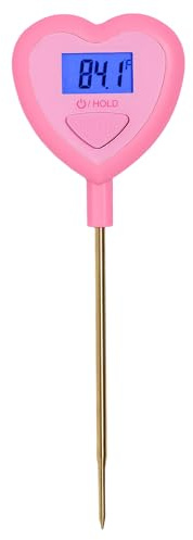 Paris Hilton Digital Heart Shaped Thermometer for Cooking, Baking and Grilling, Instant Read in Celsius or Fahrenheit, Pink
