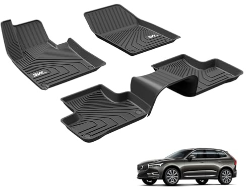 3W Golvmattor för Volvo XC60 2018-2026 | TPE Thorex™ Allväder | 3D Skräddarsydd Passform | Hundvänligt Biltillbehör | Vattentät & Reptålig | Antislip