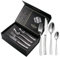 Juego de cubiertos martillados de 24 piezas, acero inoxidable, cuchillo, tenedor, cuchara, juego de cubiertos para 6 personas, modernos cubiertos de plata para casa/restaurante/fiesta