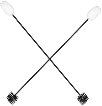 Toyvian Spazzola per Pulizia Sassofono e Flauto Piccolo Design Efficiente, Set 2 Pezzi in Acciaio Inossidabile e Filo di Cotone per Pulizia Approfondita Interna
