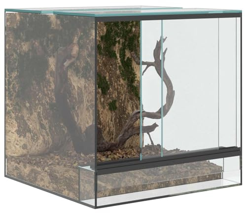 vidaXL Terrarium med lagring Transparent 30 x 30 x 30 cm Glas