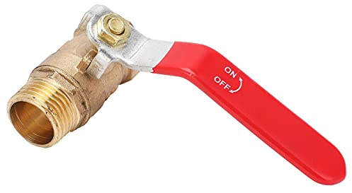 Vanne à bille DGLDCSHUAI 1/2 à filetage intérieur et extérieur renforcé, vanne de purge en laiton avec poignée rouge pour accessoire de compresseur d'air