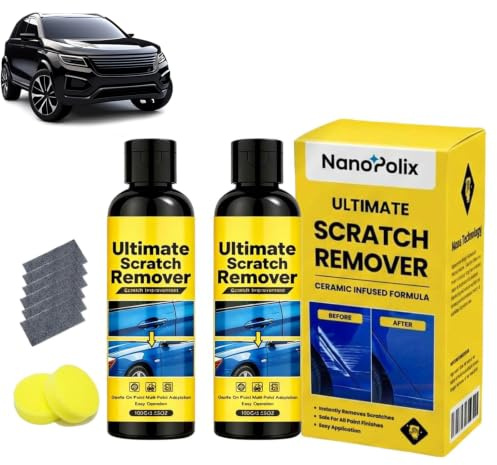 Nanopolix Scratch Remover, Nano Polix Scratch Remover, Pasta rimuovi graffi, Sicuro su Tutti i Tipi di Finitura, Delicato sulla carrozzeria (2 PCS)