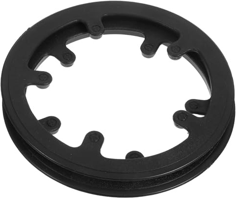 JEWEDECO Protège-Plateau Polyvalent en Plastique Noir de Vélo 2pcs, Facile à Installer Anneau de Protection de Chaîne pour VTT et Vélo Urbain