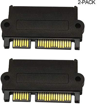 QiCheng&LYS SAS 22 polig auf 7 polig + 15 poliger SATA Festplattenlaufwerk Adapter mit 15 poligem Stromanschluss, SAS Adapter (2PCS)