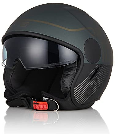 ORIGINE Casque de Moto Jet Casque Scooter avec Visière Homologué ECE 22 - 06