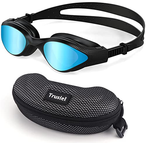 Trusiel Schwimmbrille für Erwachsene, Schwimmbrillen Antibeschlag UV Schutz und Silikon Dichtungen für Herren Damen