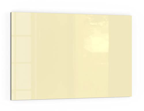 DEQORI Küchenrückwand Glas | Unifarben - Beige | 60x40 cm | Bad- oder Herd-Rückwand | Herdblende Spritzschutz für Küche & Badezimmer | moderne Deko für Fliesenspiegel