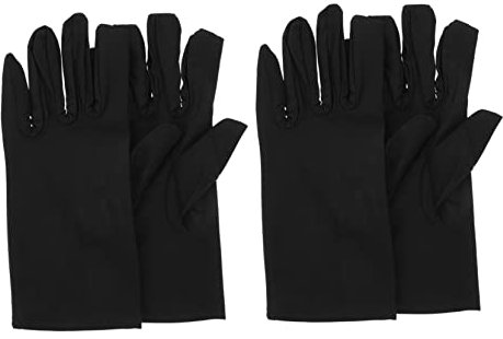 WOONEKY 2paare Schwarze Pu Handschuhe Für Juweler Praktische Mehrzweck-etikette-auftrittshandschuhe Hochwertige Polyurethan-materialien