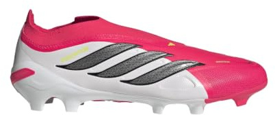 adidas Unisex League Laceless Firm Ground Football Boots, Lucid Red/Core Black/FTWR White, 42 2/3 EU