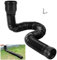 agctrler Dachrinne Flexible Fallrohr Verlängerung, Rundes Verlängerung für Fallrohr 80/100 mm, Regenrinne Fallrohrablauf Verlängerungsset, Fallrohr Erweiterung von 47 bis 150 cm (1)