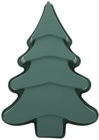 Ciieeo Silicone Christmas Tree Cake Mold, Non-Stick Baking Mold, Bakeware, Green, 11.81 x 8.07 x 1.85 Inch
