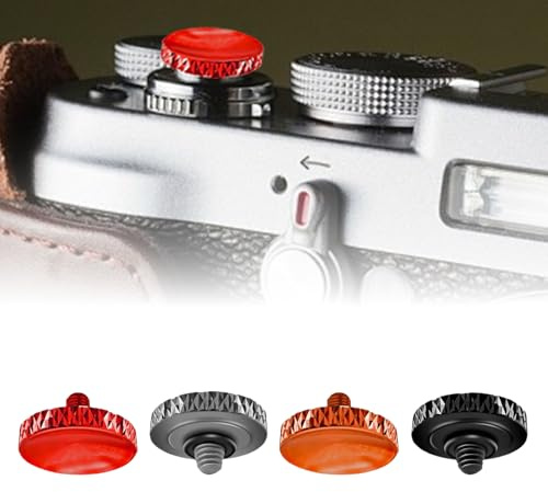 4 stycken snäppknapp för ren kopparkamera, konkav slutarutlösningsknapp, för Fujifilm X100VI, X-T30, X-T20, X-T10, X-T5, X-T4, X-T3, X-PRO, Leica M1-M9, Canon F-1, AE-1