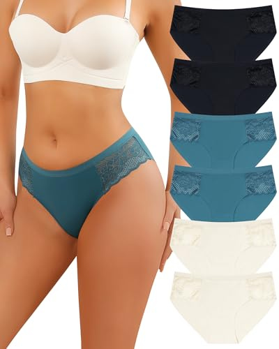 Levao Culotte Femme Dentelle Slip Femmes Caleçons sous-Vêtement Soft Doux Panties | sous Vetements Feminins, Confortable, Respirant, Panties Multipack, S-XXL