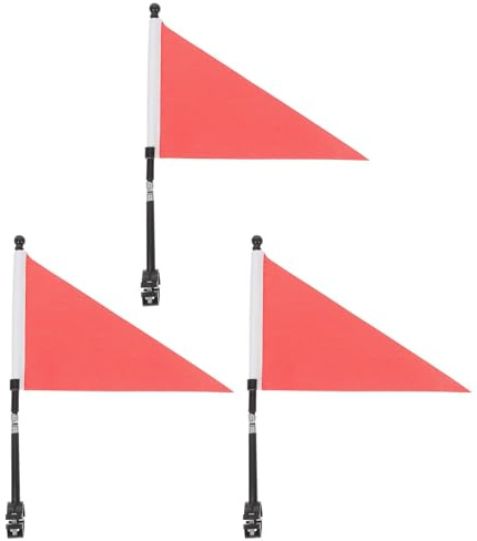 FOYTOKI Banderas de Bicicleta Infantil para Manillar, 3 Juegos de Banderines Triangulares Resistentes para Seguridad y Decoración, Accesorio Ciclismo, Fácil Instalación, Uso en Triciclos
