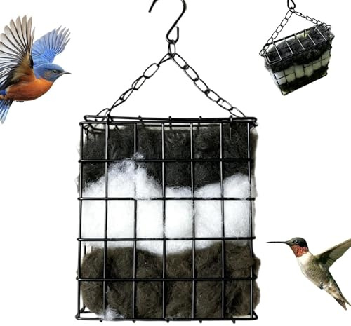 Set di supporti per nido di – Quadrato e Ricaricabile, Distributore di cibo per animali selvatici all'aperto | Pacchetto per la cura degli da giardino realizzati in fibra organica