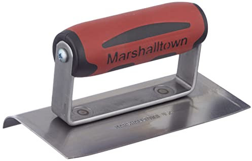 Marshalltown M136D 6x3-inch Cement Edger - Durasoft Handle, Argenté