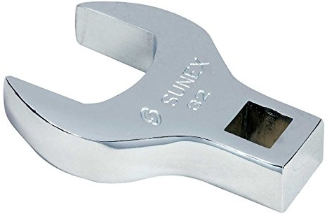 Sunex Tools 97332A 1/2 Drive 32 mm Fully Polished Jumbo Straight Crowfoot Wrench