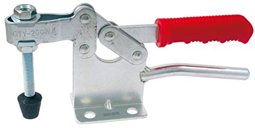 HHIP 3900-0370 Horizontal Solid Bar Flanged Base Toggle Clamp with 880 lb. Capacity