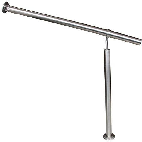 HENGMEI Edelstahl Geländer Eingangsgeländer Treppengeländer Wandhandlauf Handlauf für Treppenhaus, Außen & Innen (180cm)