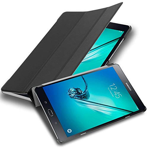 Cadorabo Hülle kompatibel mit Samsung Galaxy Tab S2 (8 Zoll) Tablethülle mit Auto Wake Up aus Kunst Leder Flip Klappbare Stoßfeste Magnetische Cover Hülle für Galaxy Tab S2 (8 Zoll) Tasche in Schwarz