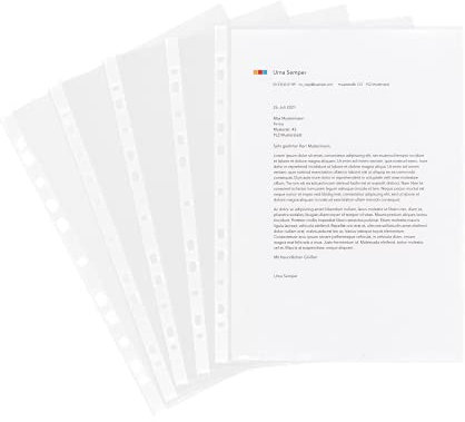 Limit Prospekthüllen A4, matt und genarbt, oben offen, 200 Stück