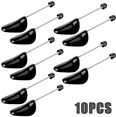 Frasheng 5 Paar Schuhstrecker Schuhformer, Schuhspanners für Herren, Schuhspanner aus Kunststoff, Verstellbare Schuhspanner, Versch Größen, Schwarz Herrengröße